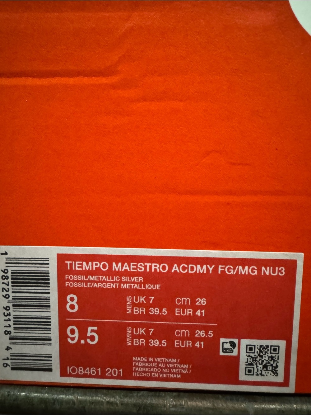 NIKE UNITED TIEMPO MAESTRO ACADEMY FG/MG LOW FOSSIL BURGUNDY SOCCER CLEATS - Picture 12 of 14